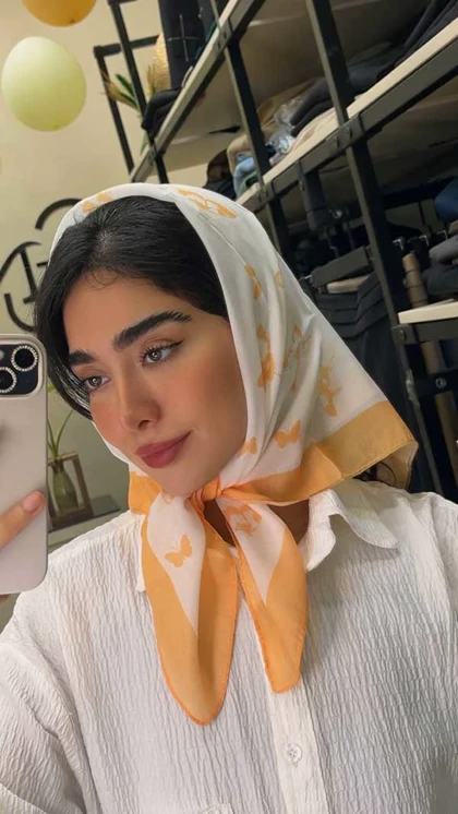 مینی اسکارف نخی تابستانی کالکشن پرتغالی