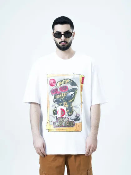 تیشرت مدل ALIEN سفید outlet