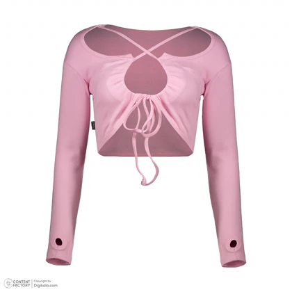 کراپ تاپ زنانه پپا مدل S Back رنگ صورتی
