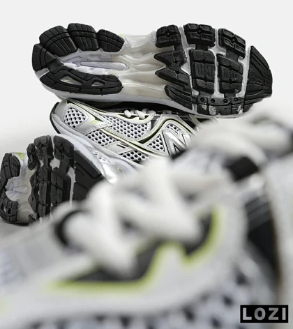 کفش کتانی مردانه و زنانه سفید نقره ای لیمویی NEW BALANCE 1064 مدل 5626