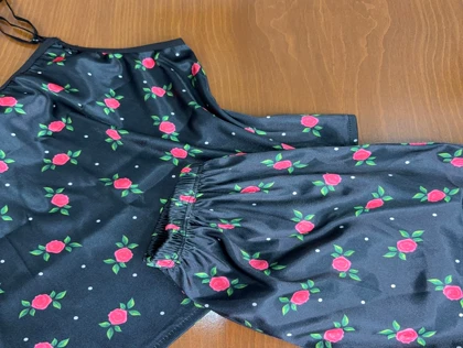 ست تاپ و شلوارک طرح گل 167