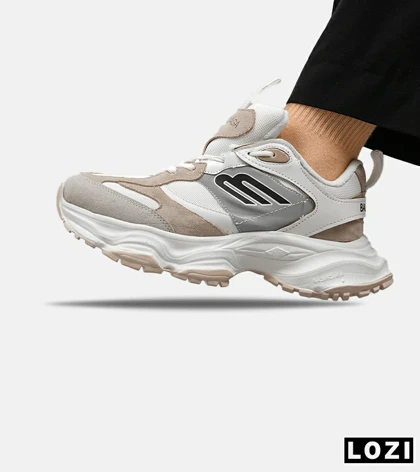 کفش کتانی مردانه و زنانه سفید طوسی قهوه ای BALENCIAGA