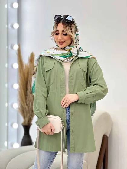 مانتو دو جیب پیله