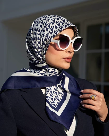 روسری ابریشم Michael Kors دور دست دوز (قواره 90) 30150