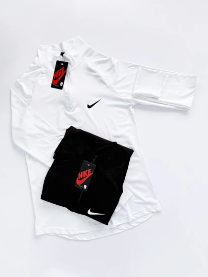 بلوز لاکرا آستین بلند نیم زیپ فینگر دار نایکی Nike