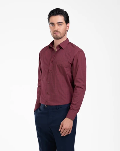 ام کی کالکشن پیراهن آستین بلند mk-22628-red