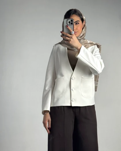 کت یقه هفت دکمه پارچه ای  کد 100172