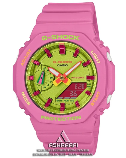 ساعت جی شاک صورتی Casio G-Shock GA-2100-PG