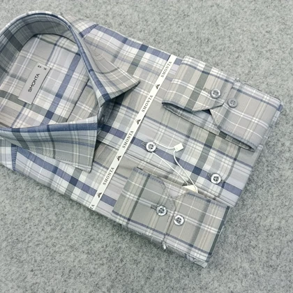 پیراهن طرحدار مردانه قواره ازاد ( قواره کلاسیک ) _ استین بلند