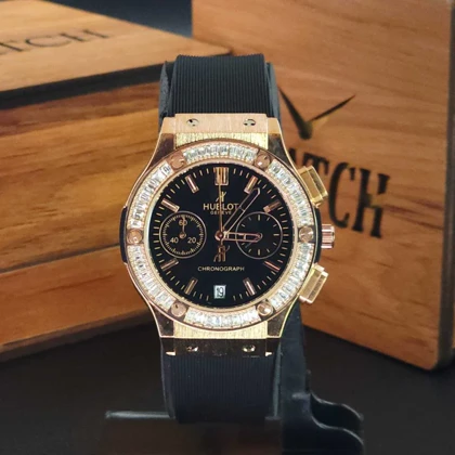 ساعت مچی زنانه هابلوت HUBLOT A919G با 3 موتور فعال کرنوگراف کد 1