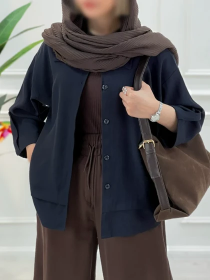 شومیز مانتویی پیله‌دار