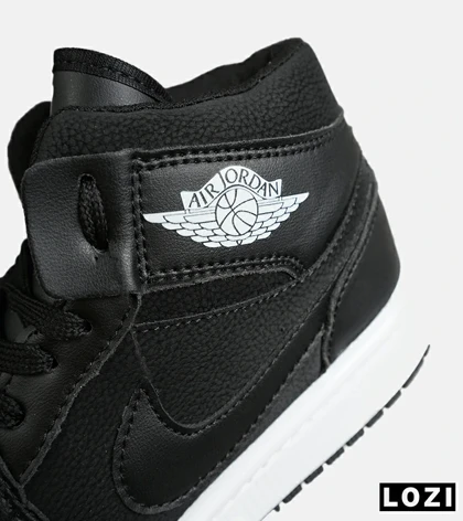 کفش کتانی ساق‌دار مردانه و زنانه مشکی NIKE jordan 1 مدل 7702