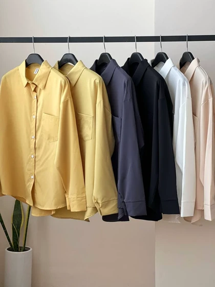 شومیز مانتویی کرپ کد 1767