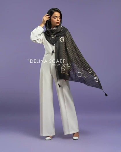 شال مشکی کرم مارک
