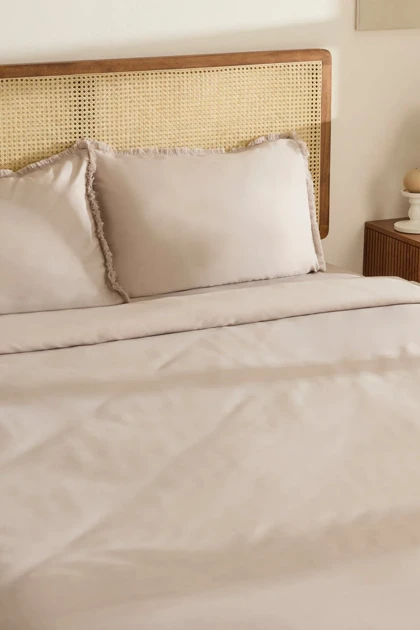 سرویس روتختی دو نفره Karaca Home مدل Ella Krep پنبه - بژ