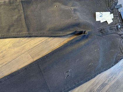 شلوار مام فیت رنگ ذغالی دخترانه