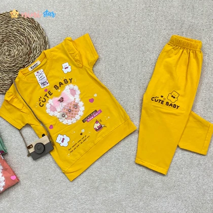 تیشرت شلوارک DENIZ خرس گلدوزی 3 تا 8 سال