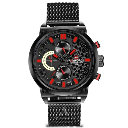 ساعت نیوی فورس بند حصیری Naviforce NF9068KR