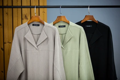 مانتو شلوار لونا یقه برگردان