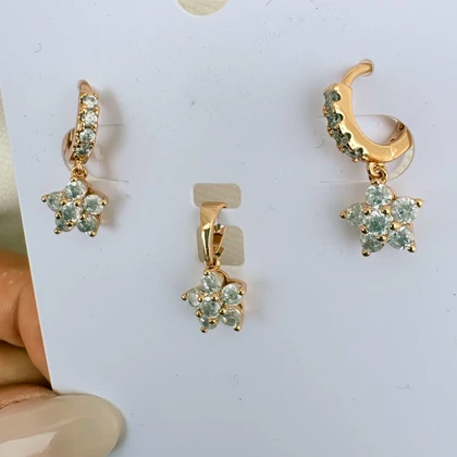 نیم ست ستاره نگینی ژوپینگ بدون زنجیر