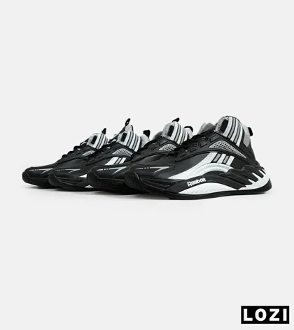 کفش کتانی ساق‌دار مشکی طوسی سفید Reebok Shaq Attaq