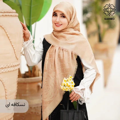 روسری نخ ابریشم یکتا گل