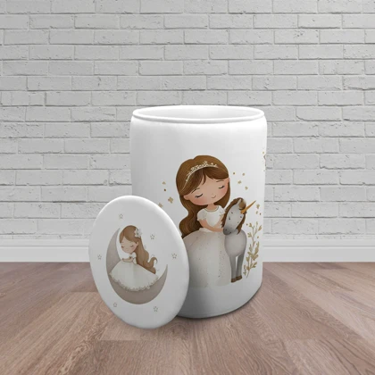 سبد اسباب بازی اتاق کودک برند مینوریا طرح دخترانه کد p-488