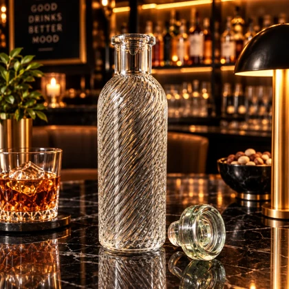 بطری شیاردار درب دار