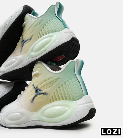 کتانی نیم ساق مردانه سفید لیمویی سبز Nike air jordan 23