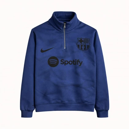 دورس نیم زیپ مدل بارسلونا-آبی