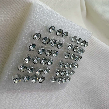 گوشواره میخی استیل مدل «تک‌نگین طبی» (فروش تکی/عدد) | مخصوص پیرسینگ