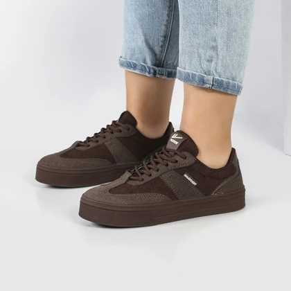 کفش و کتانی ونس راحتی زنانه و دخترانه مدل WARRIOR رنگ قهوه ای کد M958