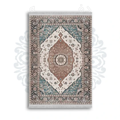 *جدید* فرشینه از جنس پارچه شانل مخمل ترک طرح فانتزی برند دفه کد 1806