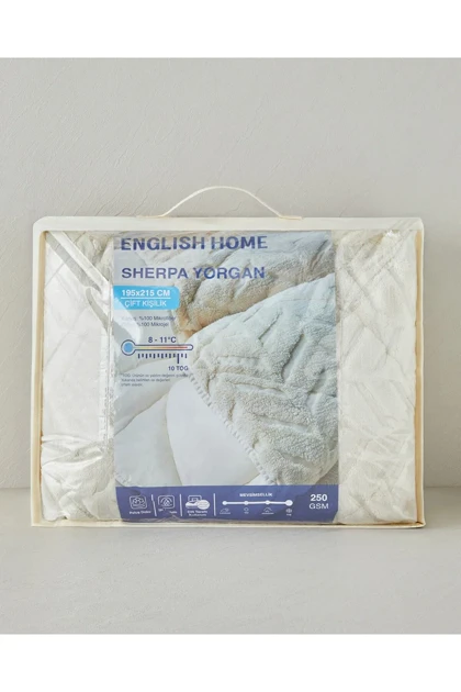 لحاف یک نفره English Home مدل Wintera میکروژل - کرم