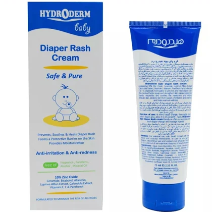 کرم پای کودک هیدرودرم hydroderm مدل Diaper Rash Cream حجم 75ml