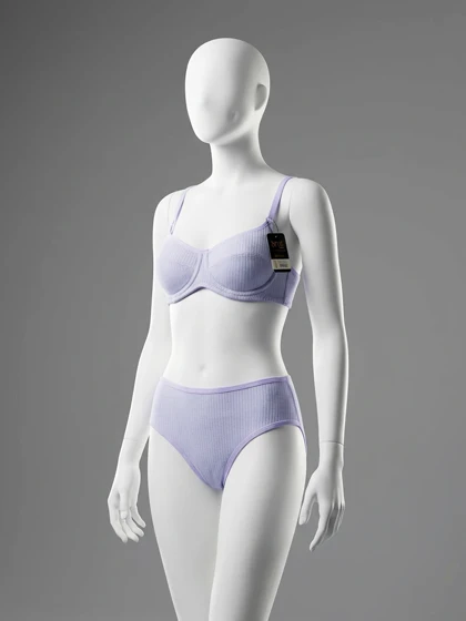 ست شورت و سوتین فنر دار نخ پنبه طرح راه راه آنیت Anit