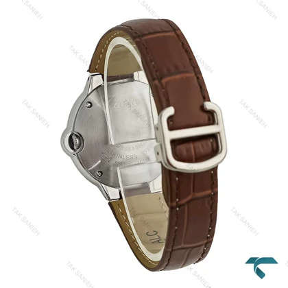 ساعت کارتیر بالن بلو زنانه بند چرم قهوه ای متوسط Cartier-7910-L
