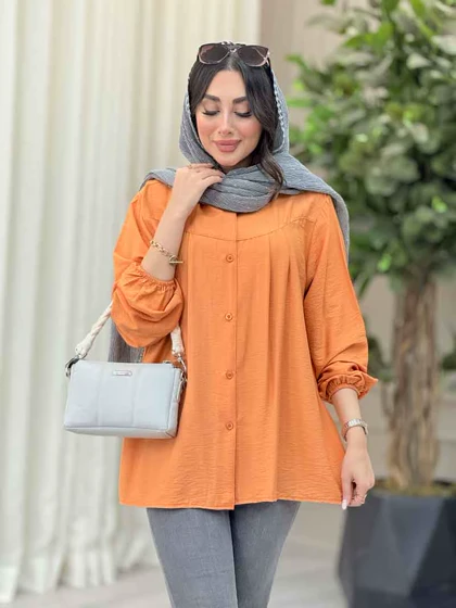 شومیز پیله دار آستین کش