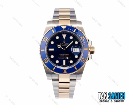 ساعت رولکس مردانه ساب مارینر دورنگ طلایی آبی کوارتز Rolex-2532-G