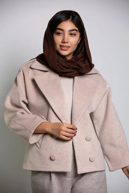 کت زنانه فوتر کجراه 4 دکمه نما