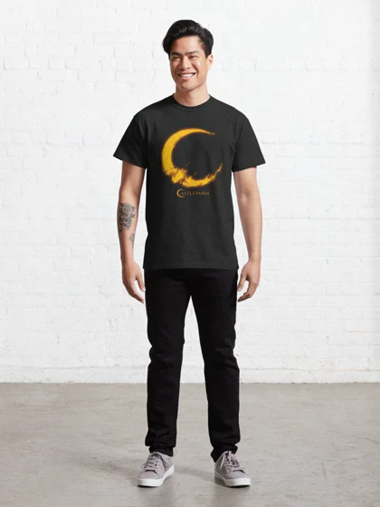 تیشرت کسلوانیا | تیشرت castlevania طرح Crescent Moon Fire Logo کد 127532