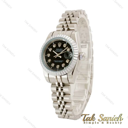 ساعت رولکس نقره ای صفحه مشکی Rolex-4534-G