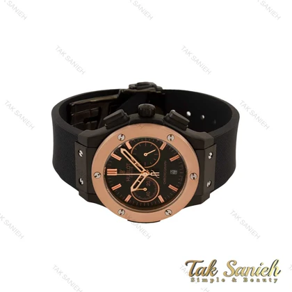 ساعت هابلوت زنانه سه موتوره تمام مشکی زه رزگلد Hublot-4839-L