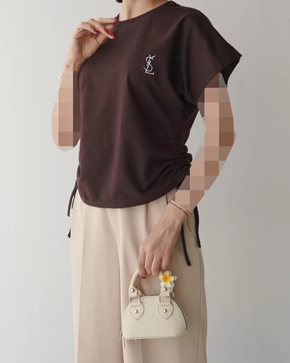 تیشرت یقه گرد YSL | هیبا