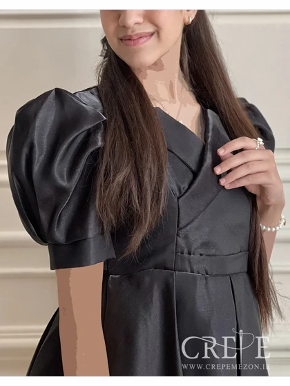 پیراهن ساتن چپ وراستی