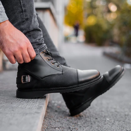 نیم بوت مردانه مشکی مدل Farnod ویژه