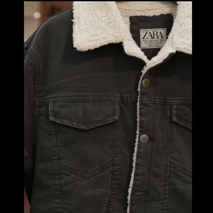 کت جین ذغالی خزدار ترکیب بی نقص استایل گرما و راحتی