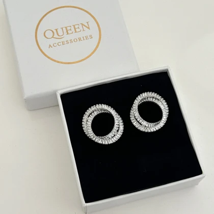 گوشواره زنانه تنیسی گرد کد 858