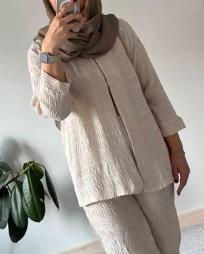 ست کت و شلوار کوک دوزی