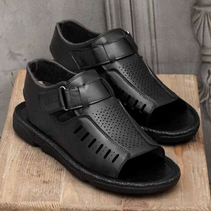 صندل جلوباز مردانه مشکی مدل Sany